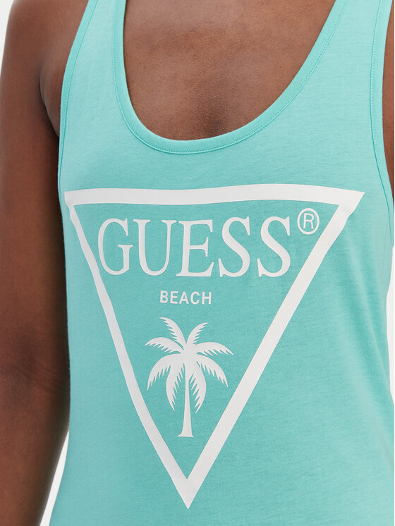 Guess Guess Pludmales kleita E3GP03 JA914 Zaļš Regular Fit