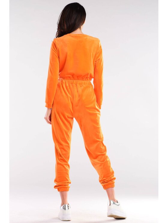 Awama Awama Bluzka A421 Pomarańczowy Basic Fit