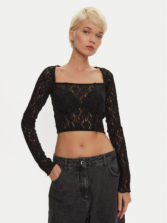 ROTATE Blúzka Amalina 113069100 Čierna Slim Fit