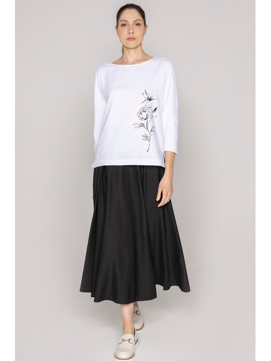 Deni Cler Milano Deni Cler Milano Spódnica midi W-DC-7006-D2-D2-90-1 Czarny Regular Fit