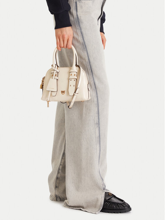 PINKO PINKO Rankinė Bowling Bag Zip Mini AI 25-26 PLTT 105333 A0QO Kreminė