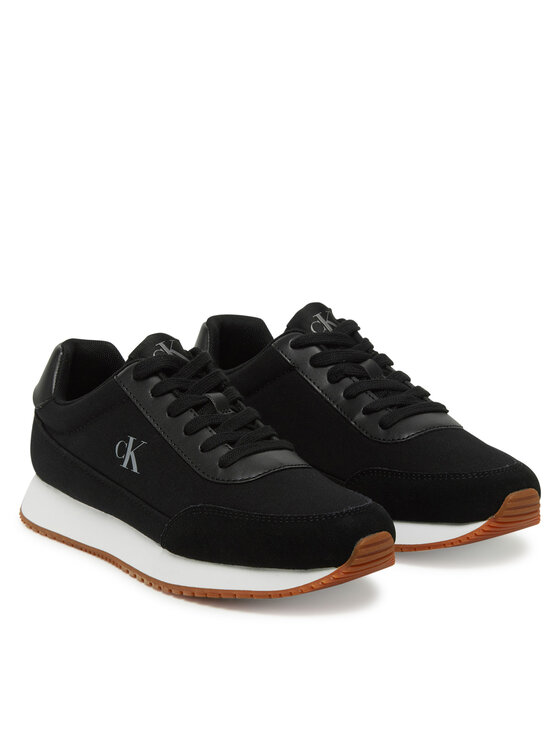 Calvin Klein Jeans Calvin Klein Jeans Sneakersy Retro Runner Low Laceup Canvas YW0YW01888 Čierna