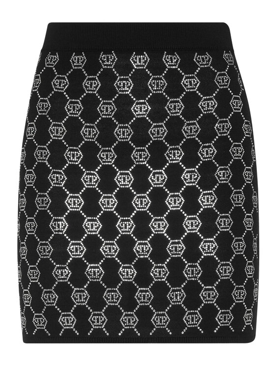 PHILIPP PLEIN PHILIPP PLEIN Spódnica 11549 Czarny Fitted Fit