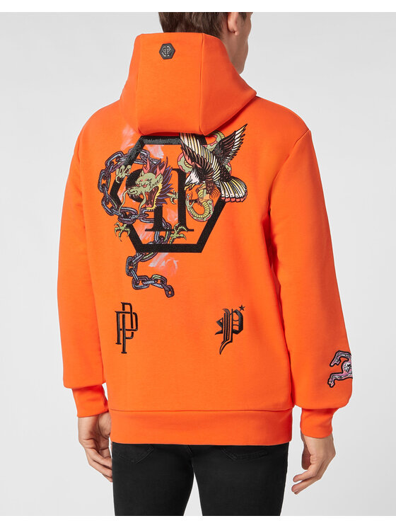 PHILIPP PLEIN PHILIPP PLEIN Bluza 4905 Pomarańczowy Regular Fit