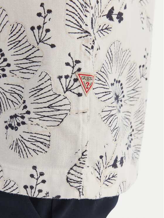 Guess Guess Koszula M6GH29 W1718 Biały Regular Fit