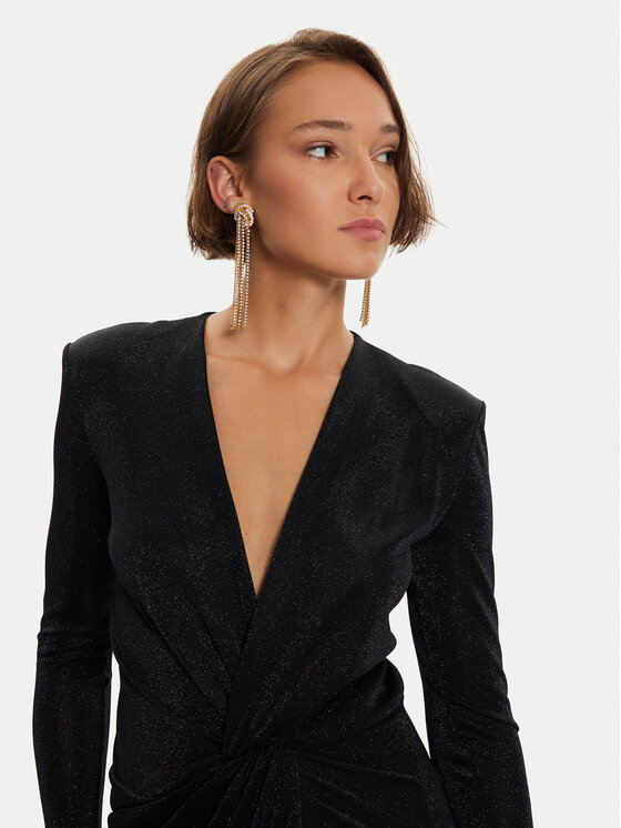 Simona Corsellini Simona Corsellini Sukienka wieczorowa A24CEAB045 Czarny Slim Fit