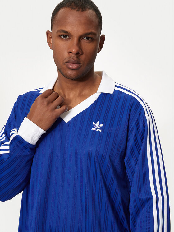 adidas Longsleeve adicolor Pique Football IX5227 Blau Regular Fit Modivo