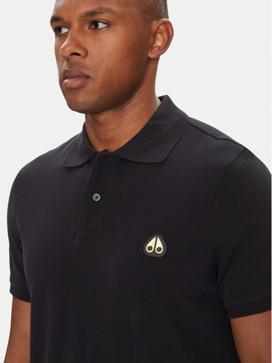 Moose Knuckles Moose Knuckles Tricou polo Everett M34MT712G Negru Regular Fit