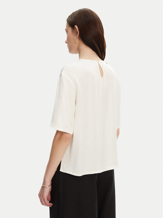 Tommy Hilfiger Tommy Hilfiger Tričko WW0WW45900 Écru Relaxed Fit