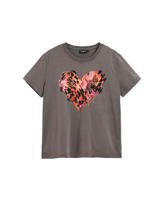 Desigual Desigual Majica Tiger 26SWTK53 Siva Regular Fit