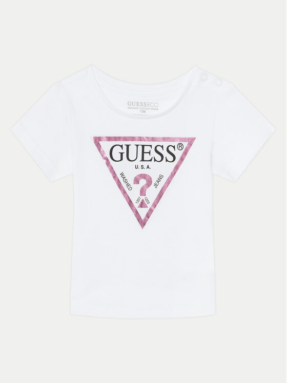 Guess Guess Tricou K73I56 K8HM0 Alb Regular Fit