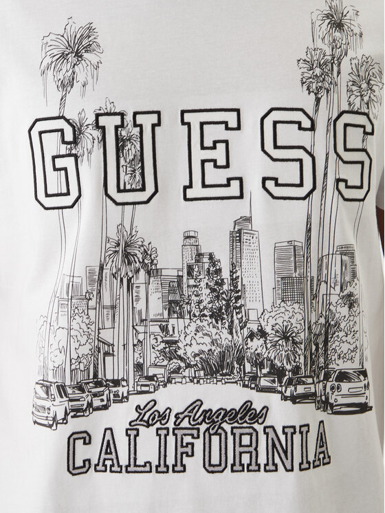 Guess Guess T-Shirt M6RI01 I3Z14 Bílá Regular Fit