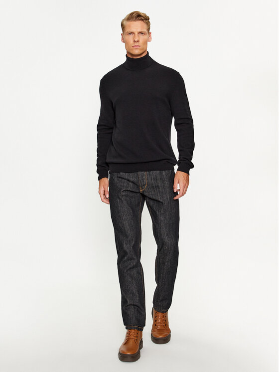 United Colors Of Benetton United Colors Of Benetton Golf 1002U2180 Czarny Regular Fit