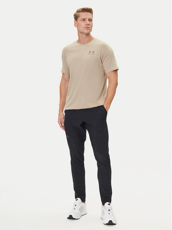 Under Armour Under Armour T-särk UA Left Chest Logo 1326799 Beež Loose Fit