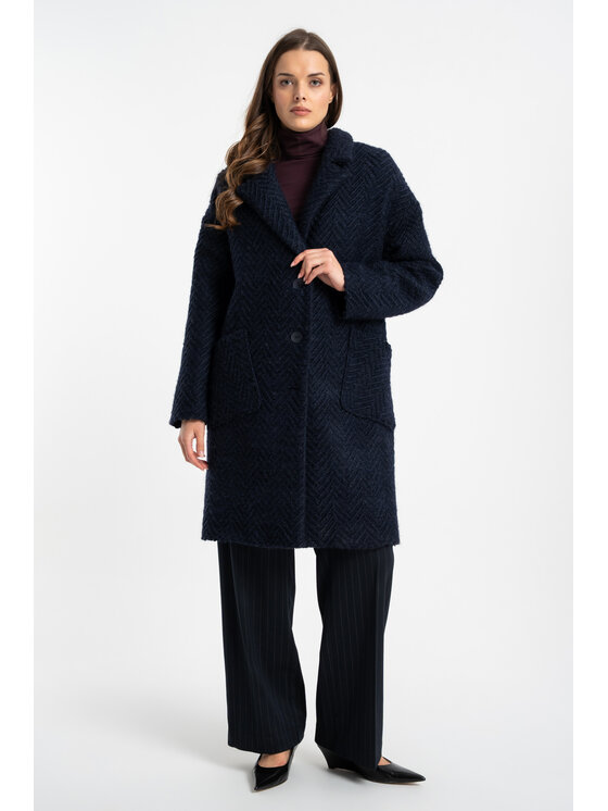 CLICK CLICK Płaszcz zimowy 70-0028 Granatowy Regular Fit