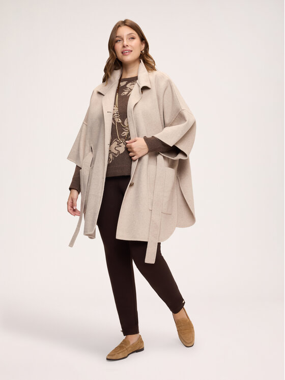 Fiorella Rubino Fiorella Rubino Cappotto invernale 8026E000204N002 Crema Over Fit