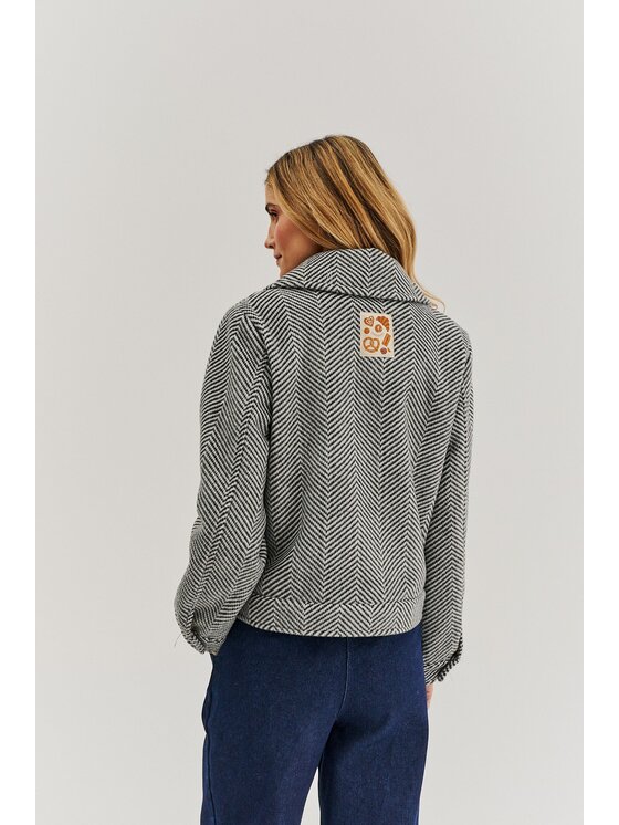 NAOKO NAOKO Ramones bunda Urban Sunrise Sivá Regular Fit