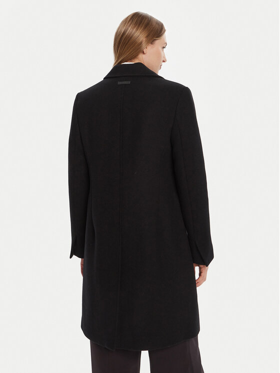 Calvin Klein Calvin Klein Palton de lână LV044D558G Negru Slim Fit
