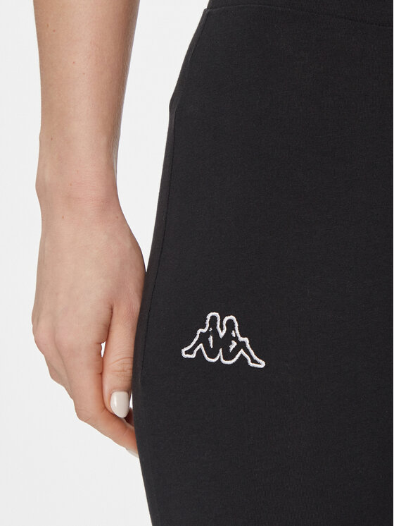 Kappa Kappa Leggings Zapri 303MJB0 Fekete Slim Fit