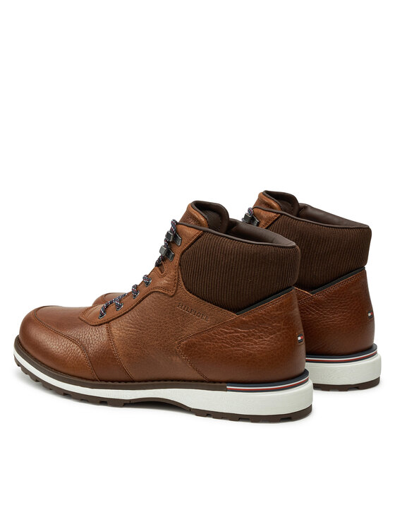 Tommy Hilfiger Tommy Hilfiger Μποτίνια Corporate Warm Outdoor Lth Boot FM0FM05148 Καφέ