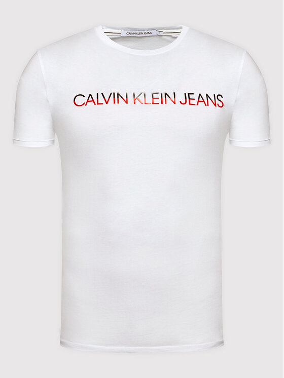 Calvin Klein Jeans T-shirt J30J318203 Bianco Regular Fit • Modivo.it