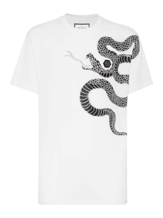 PHILIPP PLEIN PHILIPP PLEIN T-Shirt 1535 Biały Regular Fit