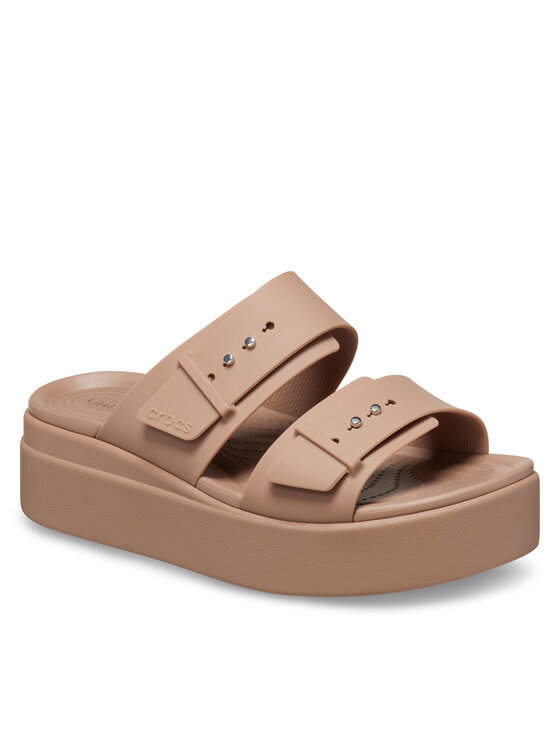 Crocs Crocs Nazouváky Brooklyn Low Wedge Sandal W 207431 Béžová