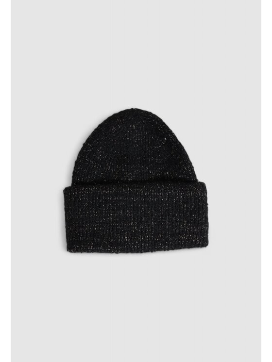 Pieces Pieces Berretto Pcpyron Lurex Hood Noos Bc Nero