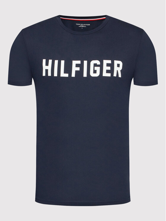 Tommy Hilfiger Tommy Hilfiger T-Shirt Ss Tee UM0UM02011 Granatowy Regular Fit