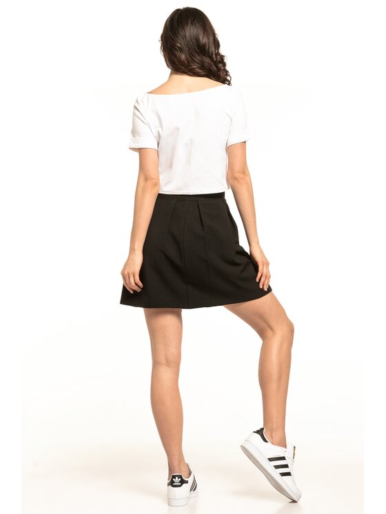 Tessita Tessita Spódnica mini T316 Czarny A-Line Fit