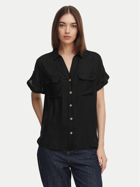 Vero Moda Vero Moda Cămașă Bumpy 10310139 Negru Regular Fit