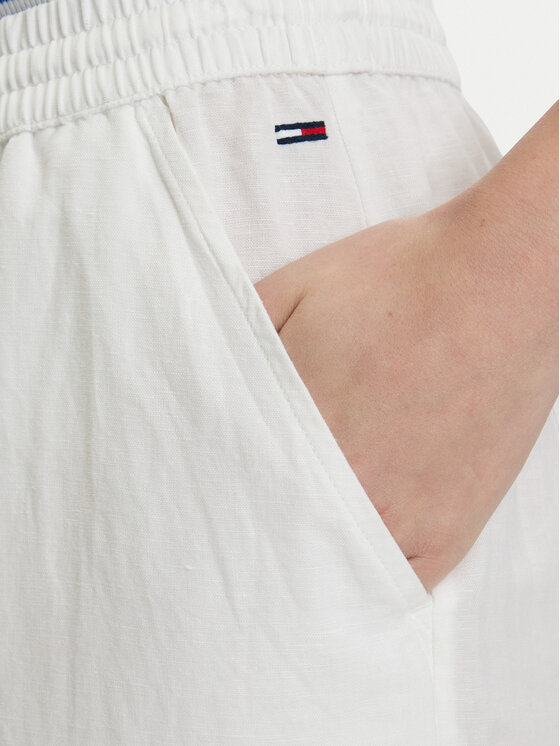 Tommy Jeans Tommy Jeans Παντελόνι υφασμάτινο DW0DW22285 Λευκό Loose Fit