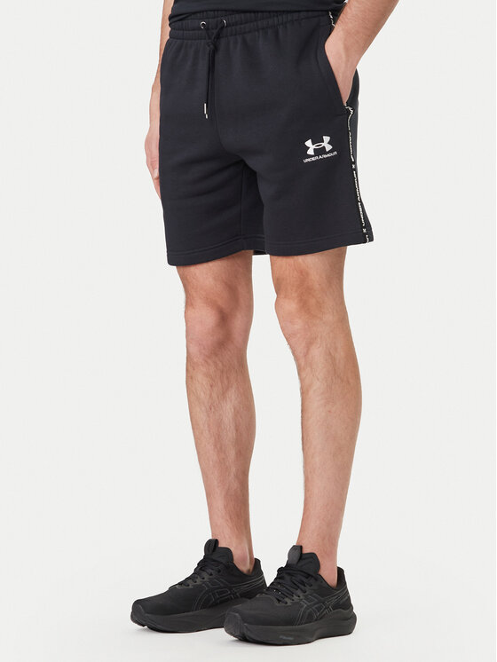 Under Armour Pantaloni scurți sport UA Icon Fleece Taping 1390299 Negru Regular Fit