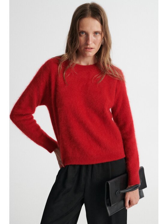 MARI PRETI MARI PRETI Sweter CARMEN Czerwony Loose Fit