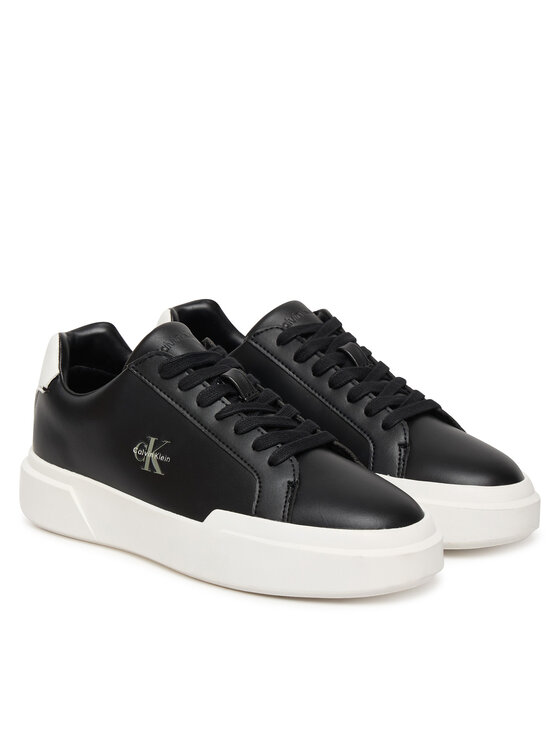 Calvin Klein Calvin Klein Sneakersy Chunky Cupsole Laceup Lth Ml YW0YW01947 Čierna