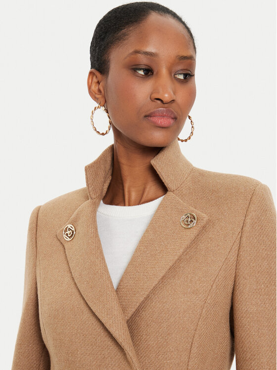 Rinascimento Rinascimento Wollmantel CFC0120109003 Beige Regular Fit