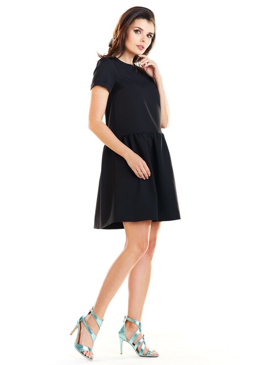 Awama Awama Sukienka letnia A277 Czarny Basic Fit