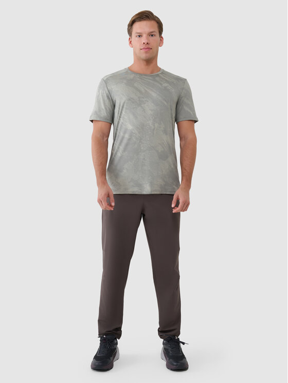 4F 4F Koszulka techniczna MONOCHROME Khaki Regular Fit