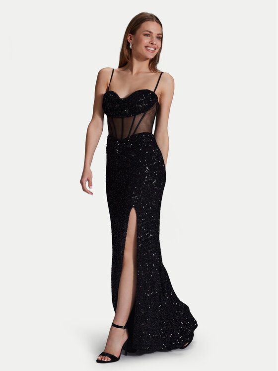 Hey Kyla Hey Kyla Abendkleid 5AI064HK Schwarz Regular Fit