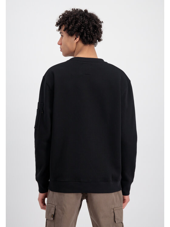 Alpha Industries Alpha Industries Bluza Embroidery Sweatshirt Czarny Regular Fit