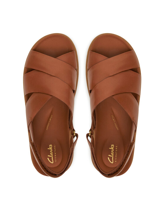 Clarks｜SANDALS (Aristella Sun (26181258)) Womens Aristella Sun Tan Leather Strappy Sandals | Clarks