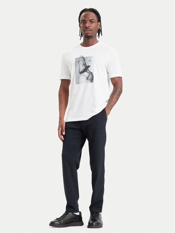 BOSS BOSS Pantaloni chino 50571678 Bleumarin Tapered Fit