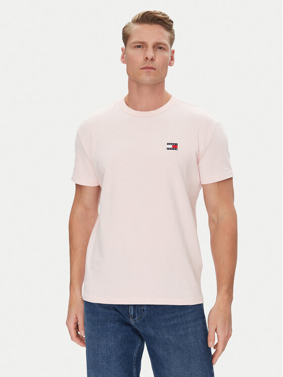 Tommy Jeans Tommy Jeans T-shirt Badge DM0DM20322 Ružičasta Regular Fit