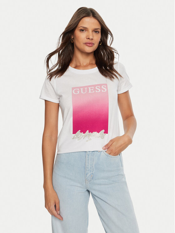 Guess T-krekls W4BI30 JA914 Balts Regular Fit