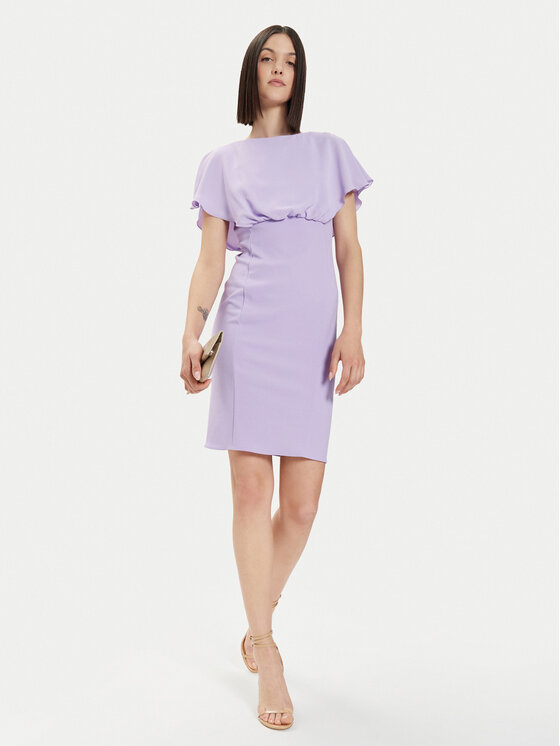 Rinascimento Rinascimento Koktel haljina CFC0118271003 Ljubičasta Regular Fit