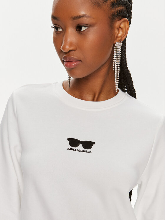 KARL LAGERFELD KARL LAGERFELD Sweatshirt 245W1813 Weiß Regular Fit