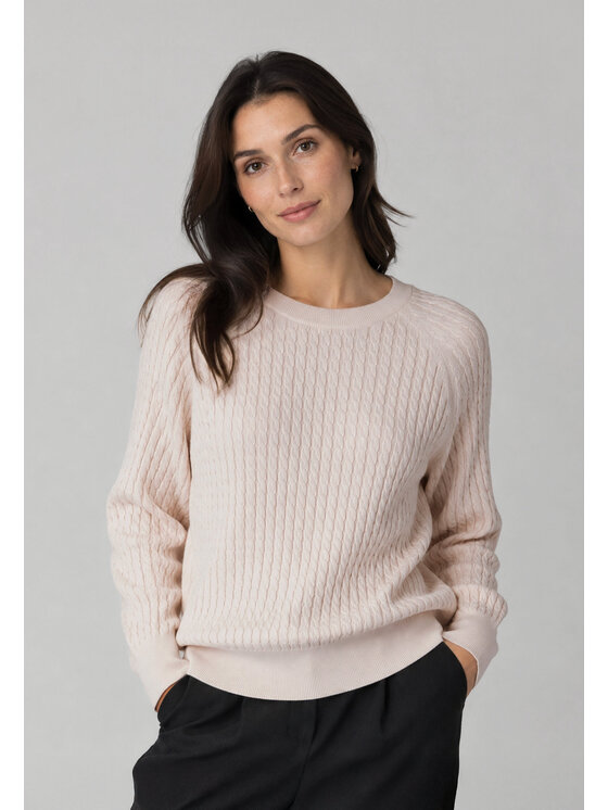 Volcano Volcano Sweter S-KAMA Beżowy Regular Fit