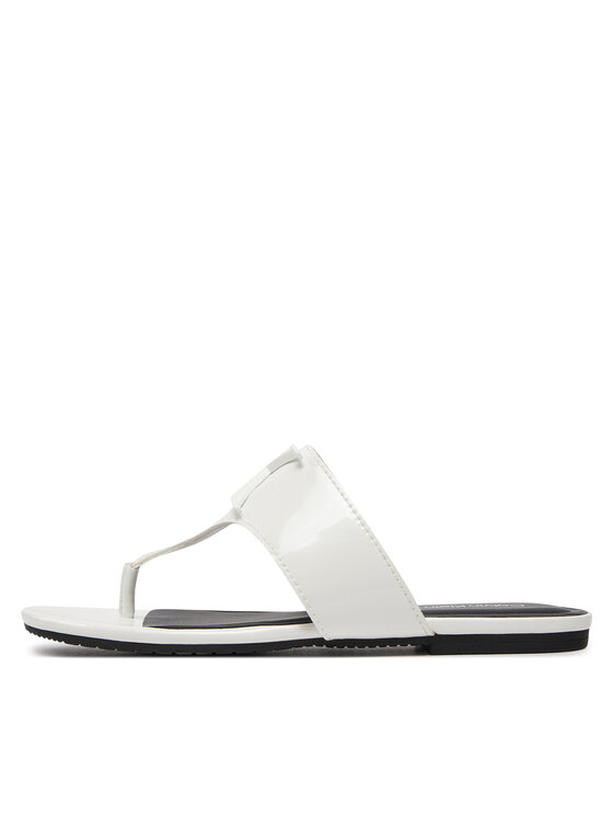 Calvin Klein Jeans Calvin Klein Jeans Flip flop Flat Sandal Slide Toepost Mg Met YW0YW01342 Alb