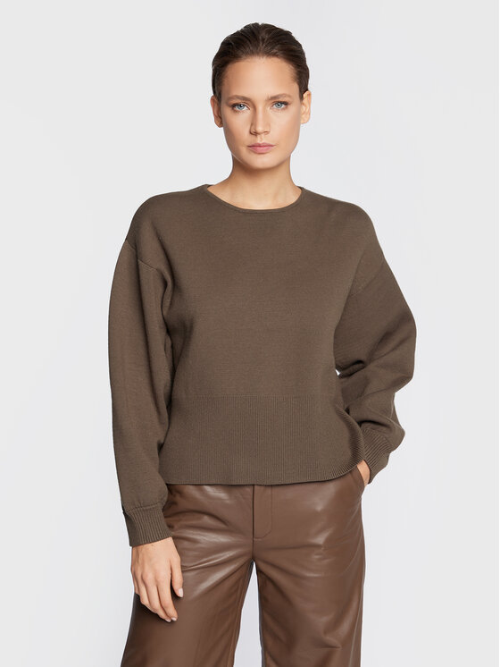 Gestuz Pulover Talli 10905938 Zelena Loose Fit