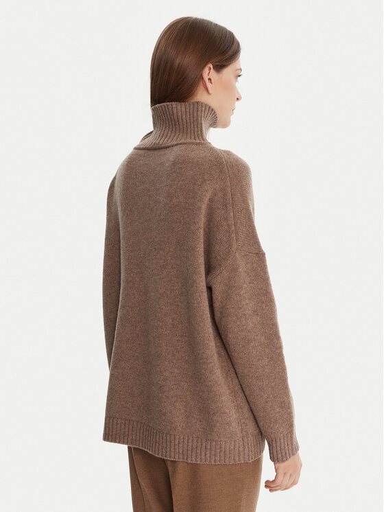 Weekend Max Mara Weekend Max Mara Krekls ar augstu apkakli Borgia 2525366112 Brūns Relaxed Fit